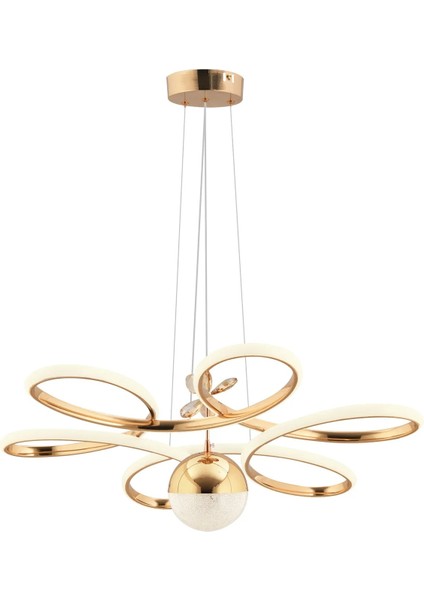 Istanbul Avize Papatya Gold 3 Renk Ledli Kumandalı Modern LED Avize