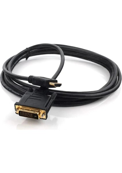 5 Metre Yüksek Kaliteli Gold HDMI To DVI Erkek 24+1 Çeviri Kablo 1080P