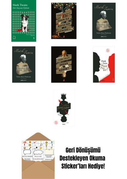 Mark Twain 7 Kitap Set + Okuma Sticker'ları