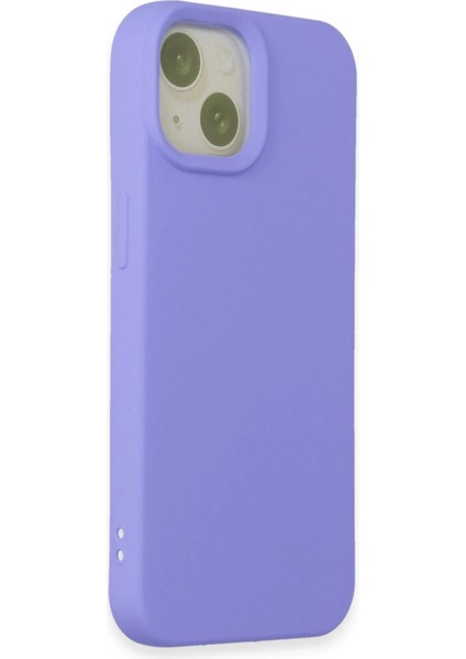 Newface iPhone 15 Kılıf Nano Içi Kadife Silikon - Lila fiyatları