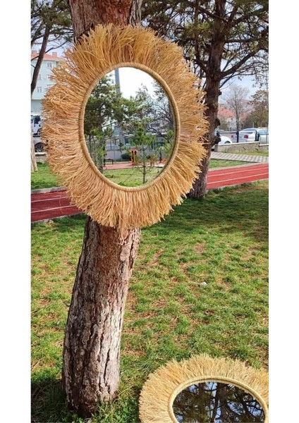 El Yapımı Doğal Rafya Bohem Ayna Büyük Boy fiyatları