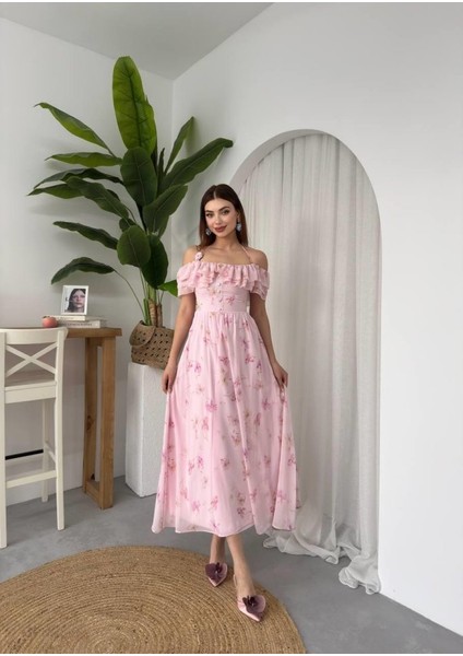 Elmi Çiçek Detaylı Elbise modelleri