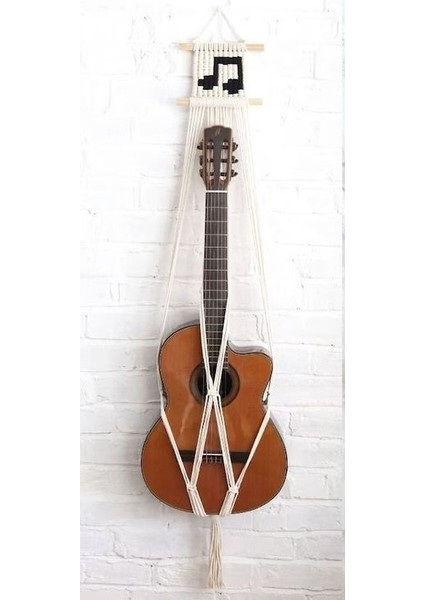 Makrome Duvar Dekorasyon - Gitar Organizer
