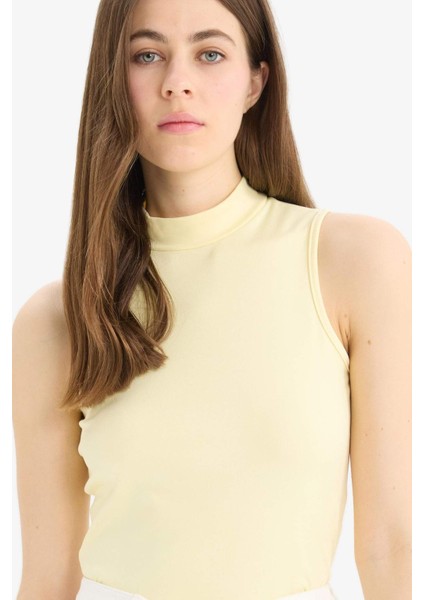 Slim Fit Dar Kesim Yarım Balıkçı Yaka Atlet E4677AX25SP