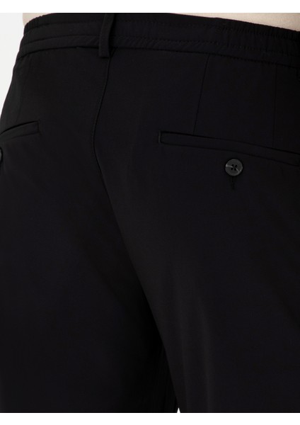 Erkek Siyah Slim Fit Kumaş Pantolon 50305035-VR046