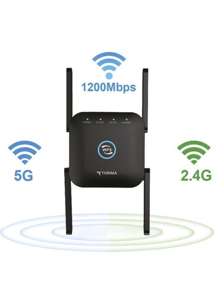 AC24 Siyah Wifi Pro Sinyal Yakınlaştırıcı Router