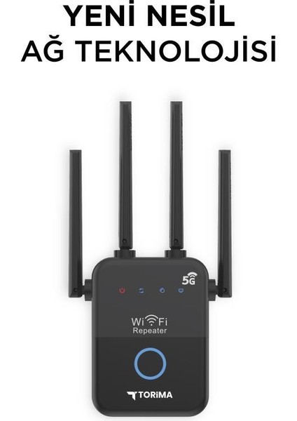AC35Q Siyah Wi-Fi Router 1600MBPS Çift Bant 4 Anten modelleri