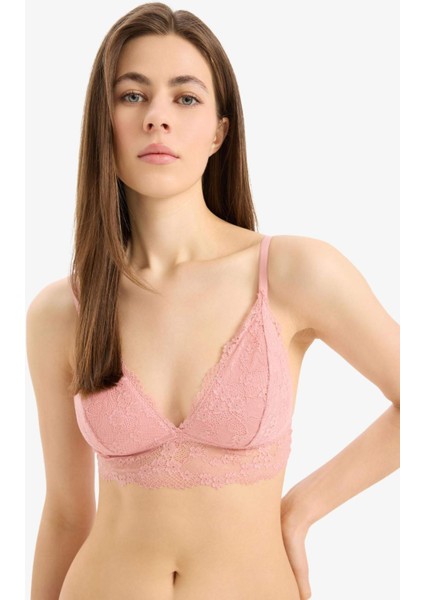 Dantelli Kaplı Pedli Bralet-Fall in Love D7843AX25SP