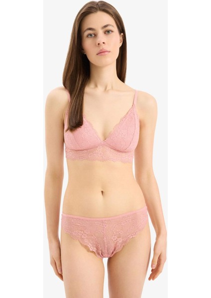 Dantelli Kaplı Pedli Bralet-Fall in Love D7843AX25SP