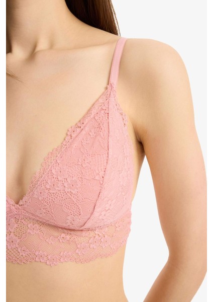 Dantelli Kaplı Pedli Bralet-Fall in Love D7843AX25SP