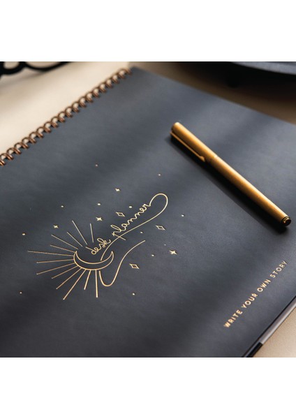 Süresiz Haftalık Spiralli Masaüstü Planlayıcı 24X34 cm - Desk Planner Siyah fiyatları