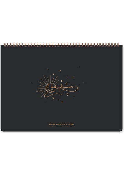 Süresiz Haftalık Spiralli Masaüstü Planlayıcı 24X34 cm - Desk Planner Siyah indirimleri