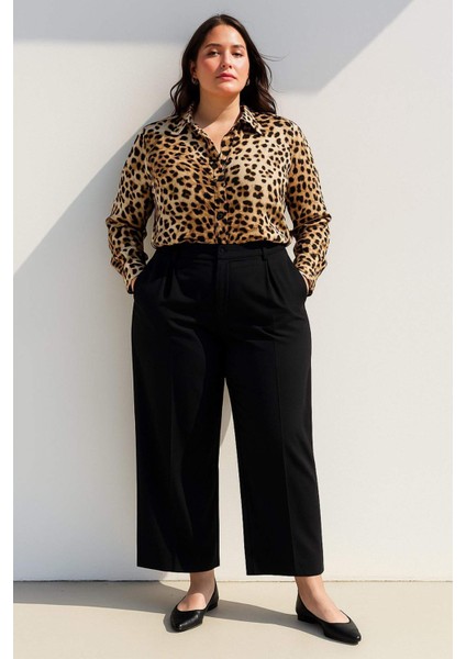 Regular Fit Leopar Desenli Uzun Kollu Gömlek I8266AZ25SP fiyatları