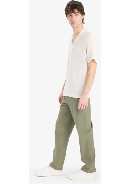 Bol Rahat Kesim Wide Leg Yazlık Keten Pantolon C2727AX25SP fırsatları