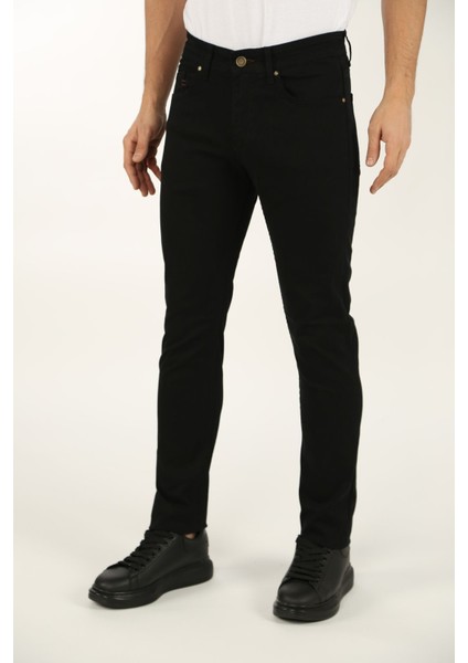 Brg Erkek Siyah Skinny Kot Pantolon Cepli
