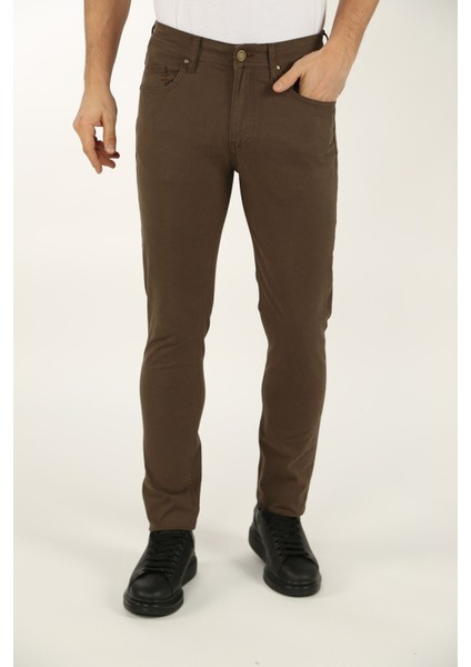 Brg Erkek Vizon Skinny Kot Pantolon Cepli