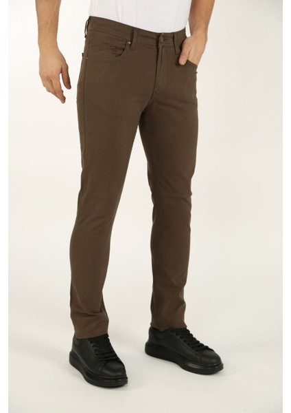 Brg Erkek Vizon Skinny Kot Pantolon Cepli
