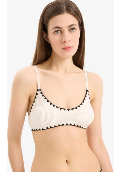 Regular Fit Bürümcük Bikini Üstü-Fall in Love E0306AX25SM