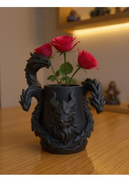 Ejderha Sarılı Vazo ve Kalemlik