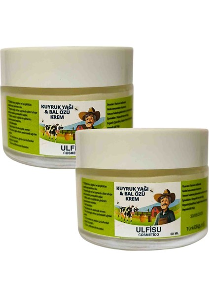 Kuyruk Yağı Bal Özü Krem 50 ml 2 Adet - Larinna Kuyruk Yağlı Bal Özlü Anti Aging Yüz Çizgileri Giderici Krem