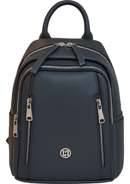 Sırt Çantası Kadın Deri Çok Gözlü Siyah fiyatları