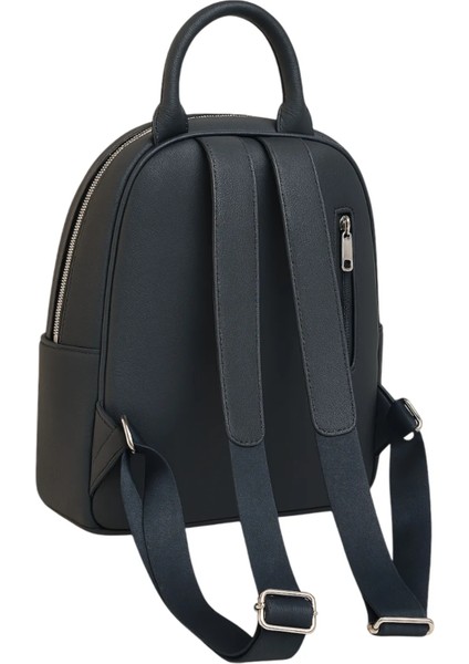 Sırt Çantası Kadın Deri Çok Gözlü Siyah indirimleri