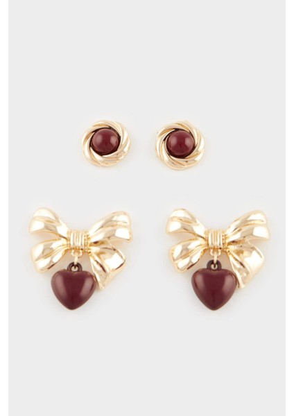 Kadın 2'li Kalpli Küpe E4056AXNS fiyatları