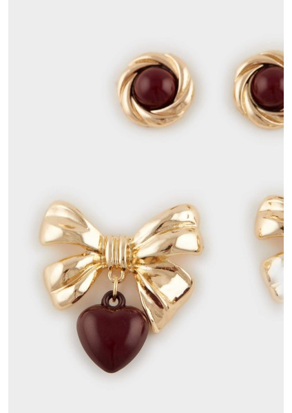 Kadın 2'li Kalpli Küpe E4056AXNS modelleri