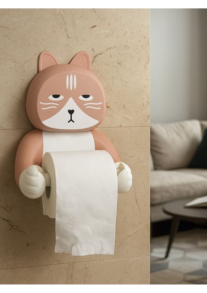 Lux Kedi Tuvalet Kağıdı Tutacağı