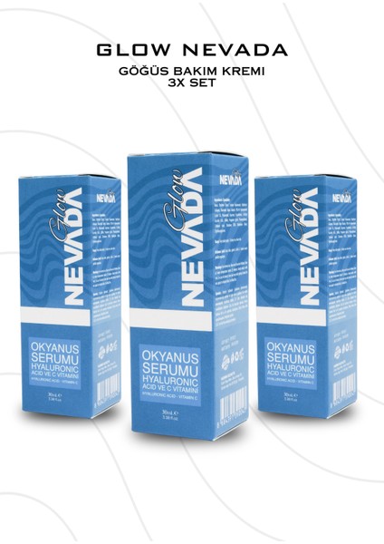 Okyanus Serumu- Yüz Bakım Serumu Hyalunoric Asit ve C Vitamini 30 ml 3'lü Set