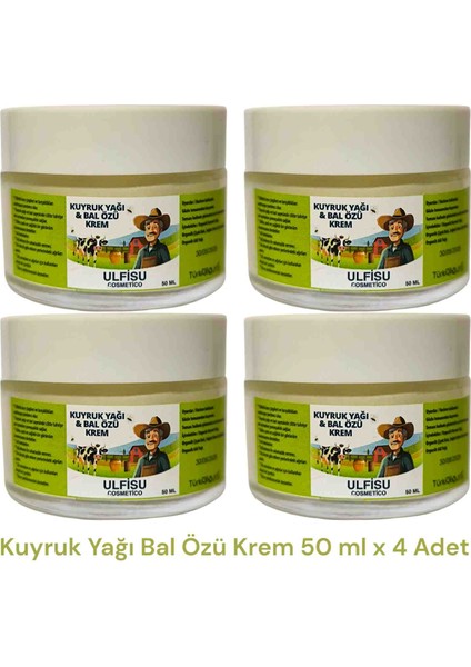 Kuyruk Yağı Bal Özü Krem 50 ml 4 Adet - Larinna Kuyruk Yağlı Bal Özlü Anti Aging Yüz Çizgileri Giderici Krem fiyatları