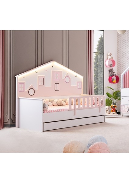 Cıty Bebek Karyolası - Beyaz Pembe