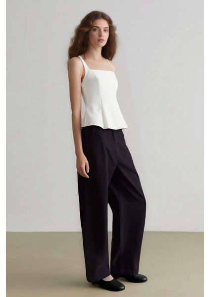 Carrot Fit Gabardin Pantolon Normal Bel E5963AX25SP