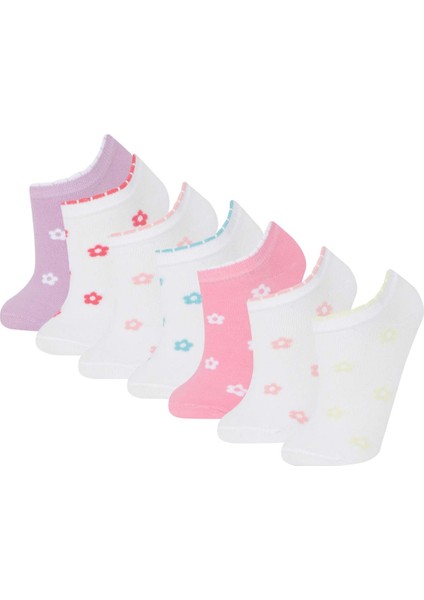Kız Çocuk 7'li Pamuklu Patik Çorap E6060A8NS