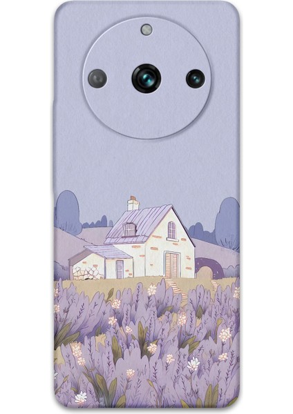 Realme 11 Pro Uyumlu Çiçek Desenli Telefon Kılıfı + Ekran Koruyucu - 5800