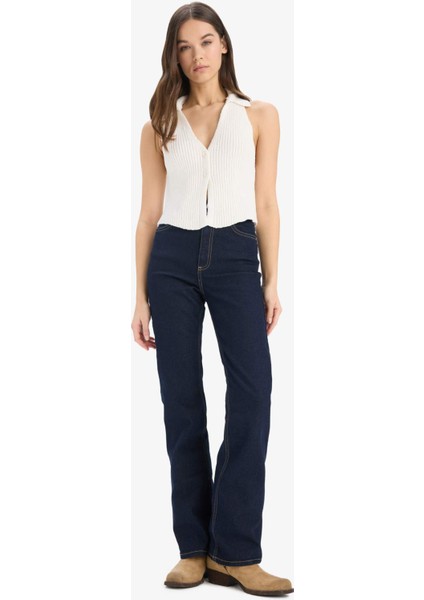 Coool Slim Fit Dar Kesim Düğmeli Triko Yelek D3584AX25SP