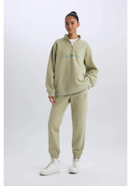 Fit Kalın Jogger Eşofman Altı Cepli Baskılı Standart Boy E5712AX24WN fırsatları