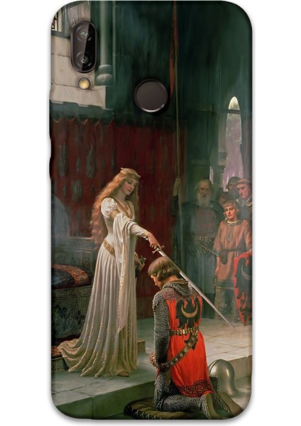 Huawei P20 Lite Uyumlu Retro Desenli Telefon Kılıfı + Ekran Koruyucu - 5835