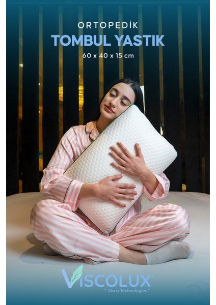 Anadolu Tipi Tombul Ortopedik Visco Yastık - %100 Orjinal Visco 60X40X15 Yeşil