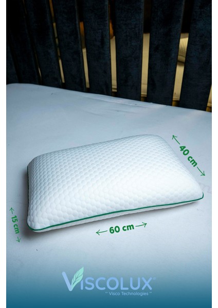 Anadolu Tipi Tombul Ortopedik Visco Yastık - %100 Orjinal Visco 60X40X15 Yeşil
