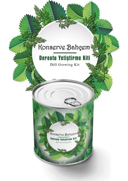 Konserve Bahçem Evde Konservede Dereotu Yetiştirme Kiti Aparatı