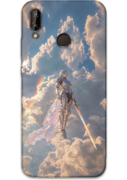 Huawei P20 Lite Uyumlu Retro Desenli Telefon Kılıfı + Ekran Koruyucu - 5841