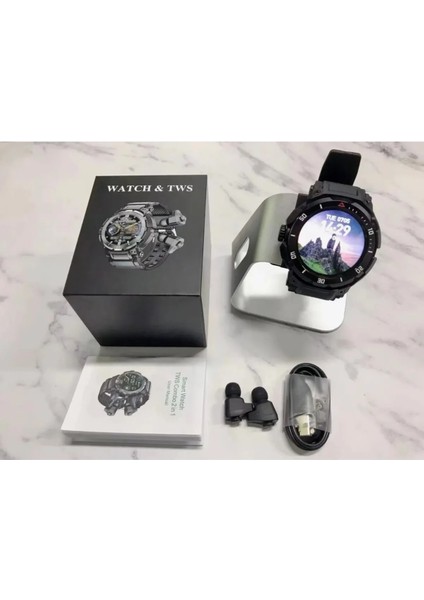 Süper Amoled Akıllı Kulaklıklı Watch Huge Dağcı Askeri Denizci Izci Sportmen Kaya Sağlamlığı modelleri