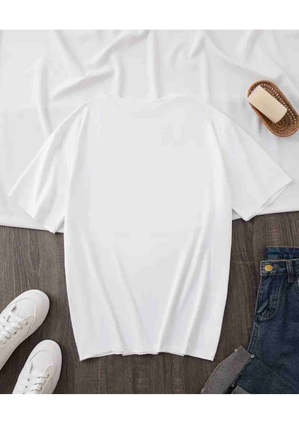 Metal Kiraz Baskılı Özel Tasarım Oversize Tshirt