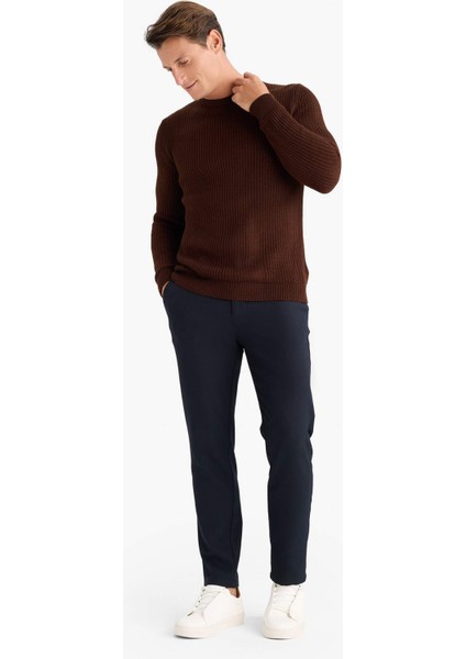 Regular Fit Bisiklet Yaka Triko Kazak A5268AX24AU fiyatları