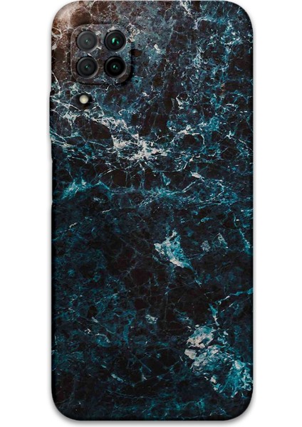 Huawei P40 Lite Uyumlu Mermer Desenli Telefon Kılıfı + Ekran Koruyucu - 5819