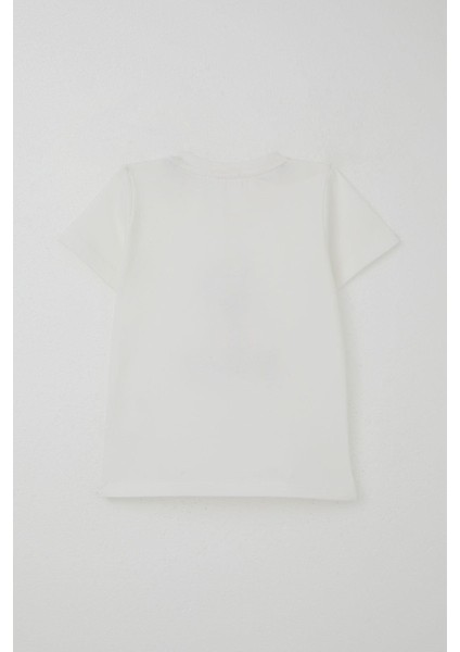 Erkek Bebek Şortlu Takım Havalı Ayıcık Baskılı 9 Ay-3 Yaş, Ekru fırsatları