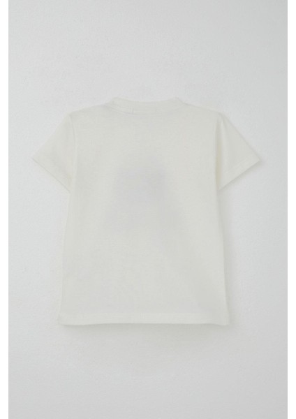 Erkek Bebek Şortlu Takım Sevimli Ayıcık Baskılı 9 Ay-3 Yaş, Ekru fırsatları