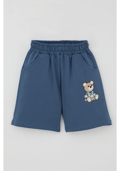 Erkek Bebek Şortlu Takım Oyuncak Bebek Ayıcık Baskılı 9 Ay-3 Yaş, Açık Mavi modelleri