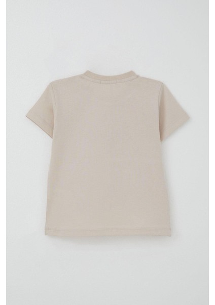 Erkek Bebek Şortlu Takım Sevimli Ayıcık Baskılı 9 Ay-3 Yaş, Bej fırsatları